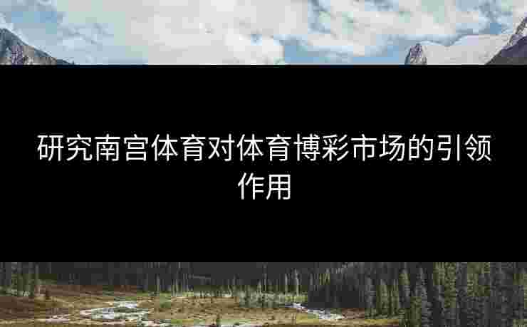 研究南宫体育对体育博彩市场的引领作用